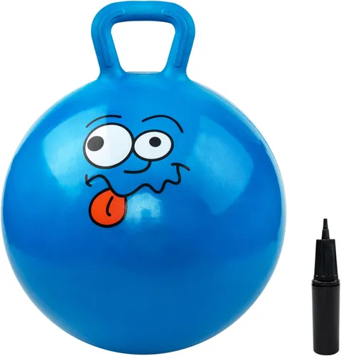 Vista 11 de Pelota saltarina, juguetes de dinosaurio para saltar para niños, pelota hinchable de 18 pulgadas con asa, juguetes saltarines azules inflables