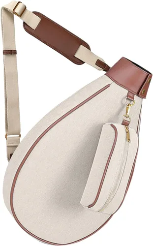 Vista 7 de Bolso cruzado de bádminton de tenis para mujeres y hombres, soporte para remo, bolsa de raqueta y squash para regalos de cumpleaños