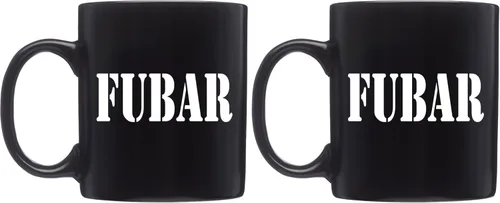 Vista 5 de Rogue River Tactical Divertida taza de café negra militar FUBAR Taza de novedad negra Gran idea de regalo para veteranos militares