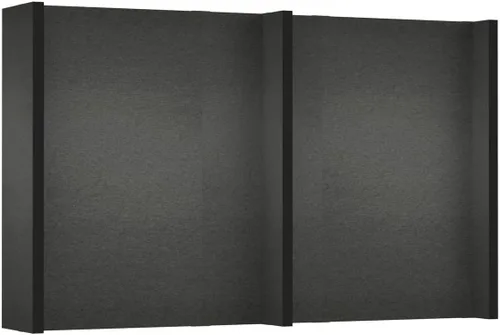 Vista 7 de EverPanel - Kit de pared modular de 7 x 7 pies, color azul oscuro SoundSorb con ribete negro, divisor de habitación, paneles de pared entrelazados