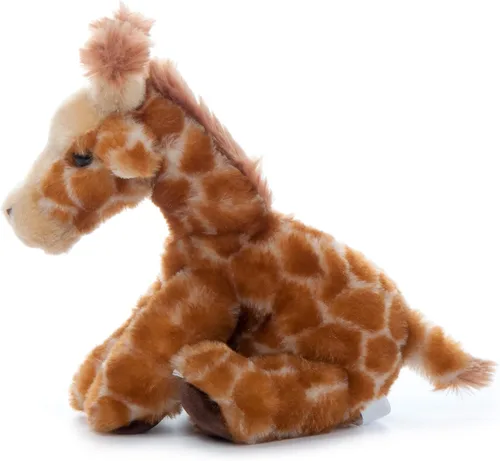 Vista 4 de The Petting Zoo Peluche de jirafa, regalos para niños, animales salvajes del zoológico Onez, juguete de peluche de jirafa de 9 pulgadas
