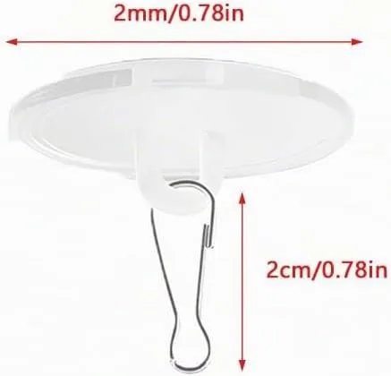 Vista 2 de Paquete de 40 Ganchos Autoadhesivos de Pared, Ganchos Adhesivos para Techo, Pequeños Adhesivos en Forma de Disco para Colgar, para Decoraciones