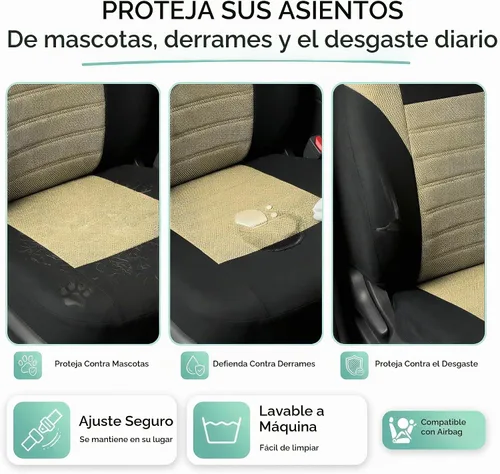 Vista 5 de FH Group Juego de fundas de asiento delantero de automóvil con malla de aire 3D premium, fundas de asiento delanteras, accesorios interiores
