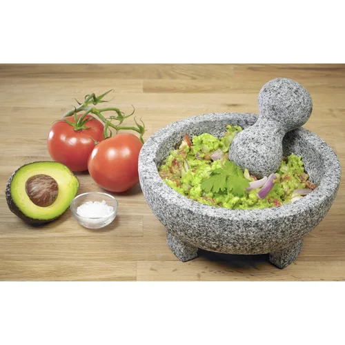 Vista 9 de IMUSA USA Molcajete Triturador de Especias de Granito Tradicional Súper Pesado, 8 Pulgadas, Gris