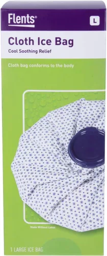 Vista 3 de Flents Bolsa de hielo mediana, paquete de enfriamiento de tela reutilizable para alivio calmante, ideal para el manejo del dolor, lesiones