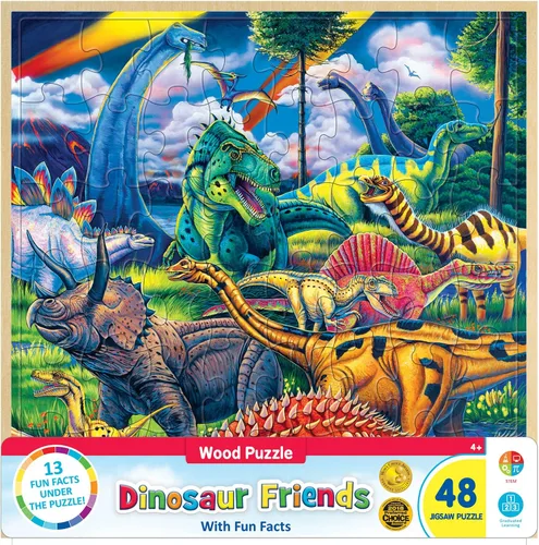 Vista 13 de Masterpieces Rompecabezas de 48 piezas de hechos divertidos para niños, rompecabezas de madera del arca de Noé, 12 x 12 pulgadas