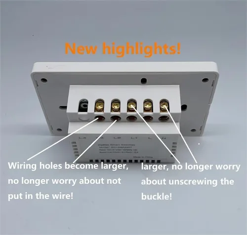 Vista 12 de Zigbee Smart Touch - Interruptor de luz de pared, control de aplicación/voz, visión nocturna, requiere puerta de enlace Tuya