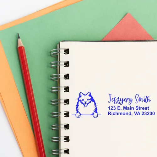 Vista 97 de American Bulldog Stamp Duo, Custom Return Address for Dog Lovers, Personalized Mail Mark for Letters and Cards