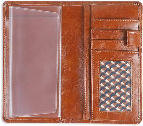Vista 32 de Sanlykate Funda de libro de cheques de cuero para hombres y mujeres, estuche de libro de cheques con bloqueo RFID con tarjetero y divisor gratuito