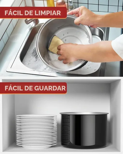 Vista 8 de Cook N Home - Olla palomera Aluminio negro