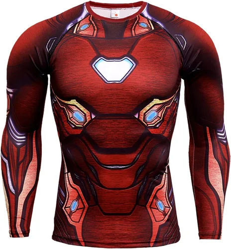 Vista 2 de DHYTOTP Camiseta deportiva elástica 3D Super Hero de secado rápido