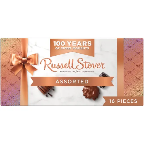 Vista 13 de Russell Stover, Surtido de chocolate con leche, caja de regalo de chocolate, 9.4 onzas