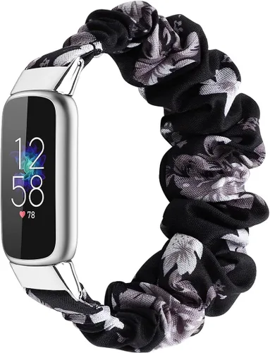 Vista 7 de Correas elásticas compatibles con Fitbit Luxe Bands, pulsera elástica de tela suave de repuesto para Fitbit Luxe Fitness Tracker, pequeña/grande
