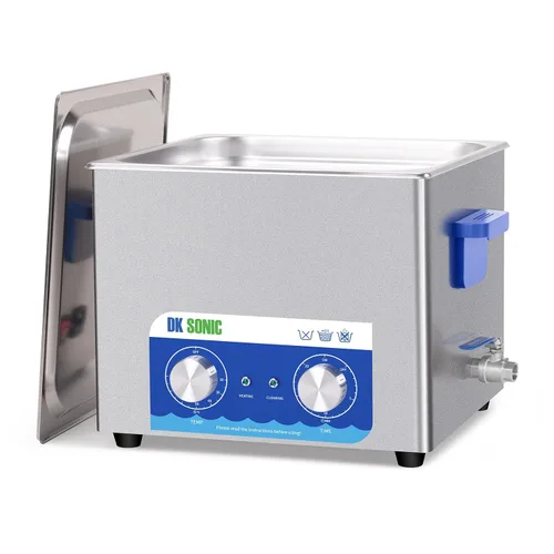 Vista 10 de DK SONIC Limpiador Ultrasónico, 1.5L 60W Limpiador Ultrasónico de Joyería de Acero Inoxidable con Cesta de Limpieza, Temporizador Mecánico