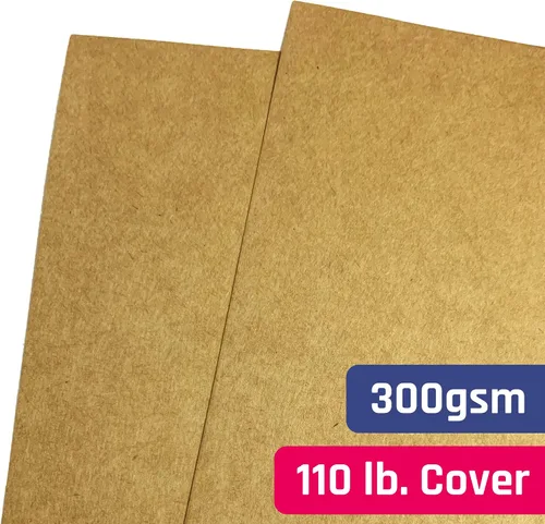 Vista 5 de Cartulina Kraft marrón pesada de 110 libras, cartulina gruesa y pesada, 40 piezas 300gsm, 8.5 x 11 pulgadas