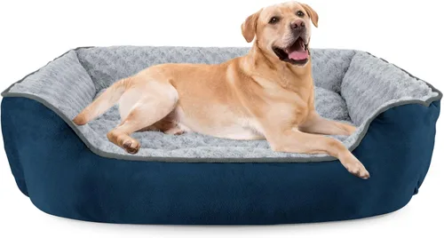 Vista 23 de JOEJOY - Cama rectangular para perros grandes, medianos y pequeños - Cama de sofá ortopédica lavable, suave y transpirable para cachorros