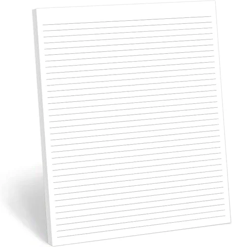 Vista 10 de 321Done Bloc de notas rayado y bloc de notas, blocs de escritura con rayas universitarias, 50 hojas arrancables, bloc de notas de 5.5 x 8.5, bloc