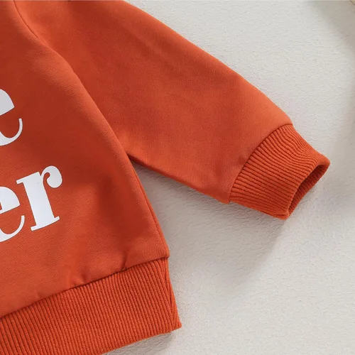 Vista 3 de CIYCUIT Conjunto de 3 piezas de sudadera de margaritas + pantalones + diadema, ropa infantil de otoño e invierno