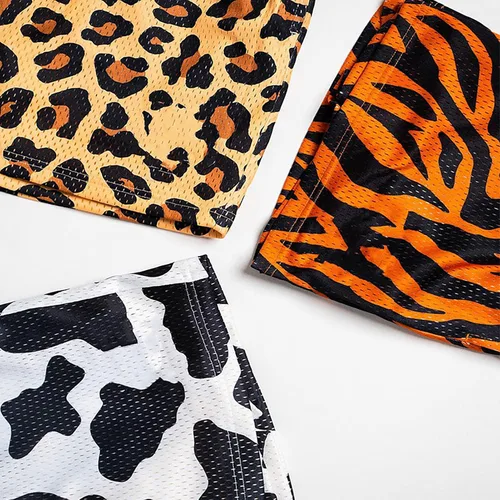 Vista 6 de DIOTSR Pantalones cortos casuales con estampado gráfico para hombre, pantalones cortos de malla para entrenamiento, atléticos, con bolsillos