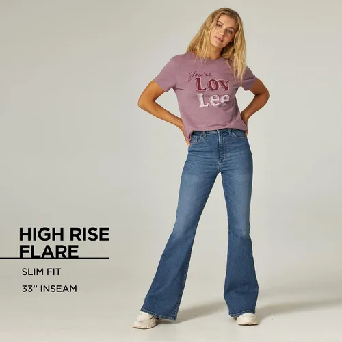 Vista 6 de Lee womens High Rise Flare Jean