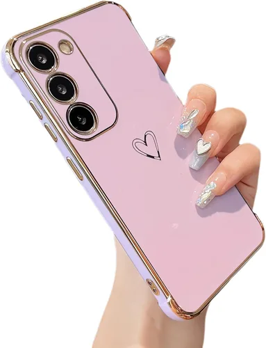 Vista 44 de ZTOFERA Funda diseñada para Google Pixel 7a, bonito diseño de corazones de amor con borde chapado y protección de lente de cámara, para Google Pixel