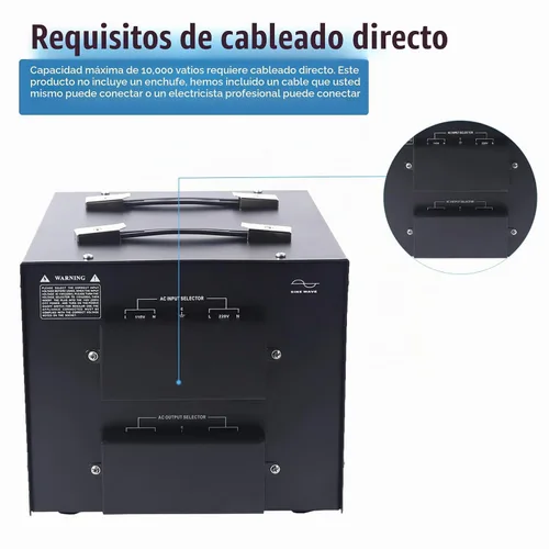 Vista 8 de Transformador Convertidor de Voltaje de 10000W Paso Arriba/Abajo 110V/220V Convertidor de Voltaje USB Transformador Convertidor de Potencia