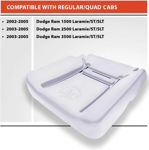 Vista 3 de The Seat Shop Cojín de repuesto de espuma Durofoam para asiento del conductor
