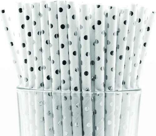 Vista 6 de Paquete de 300 pajitas de papel biodegradables de 4 capas de espirales azul cielo (compostables, no tóxicas, sin BPA)