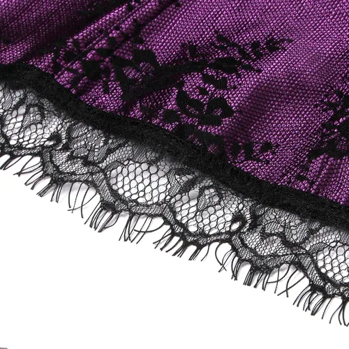 Vista 5 de Kimring - Corsé para mujer, estilo victoriano, con falda alta y baja