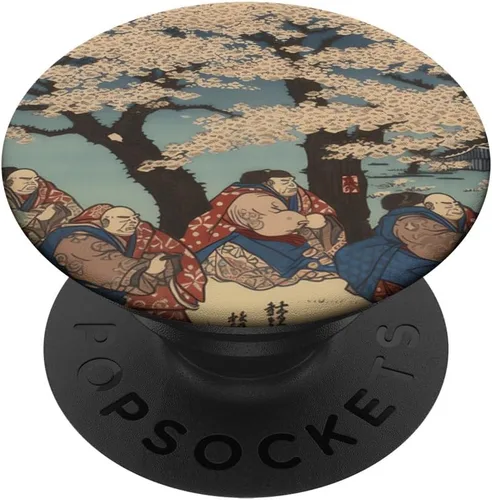 Vista 6 de Combat Blossom Adorned Sumo Scene of Renaissance Grace PopSockets MagSafe PopGrip for iPhone