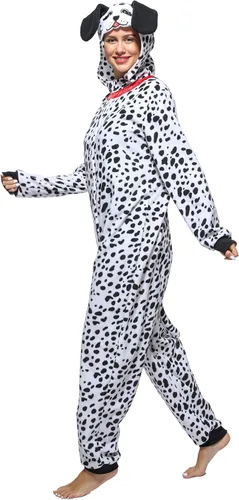 Vista 2 de Sincere Party Mono de mono, mono dálmata, mono de muñeco de nieve para adultos, pijama de animal Oneise para hombres y mujeres unisex
