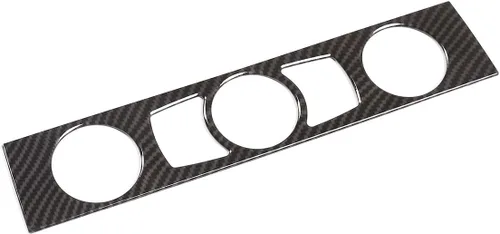 Vista 2 de YIWANG Marco de fibra de carbono para consola de control de CD de aire acondicionado de CA para BMW Serie 5 E60 2004-2010 Accesorios de automóvil