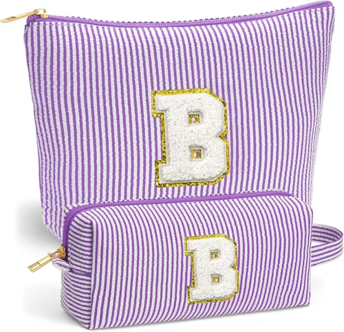 Vista 26 de Set de Bolsos de Maquillaje de Viaje - Bolso Inicial de Aseo de Viaje, Bolso de Cosméticos Portátil Bolso de Maquillaje de Viaje con Artículos Azul