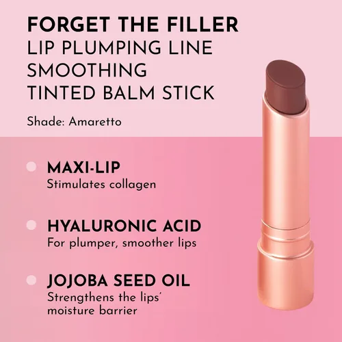 Vista 2 de LAWLESS Bálsamo labial con color para rellenar y suavizar líneas de los labios, Amaretto, Marrón, 0,15 onzas