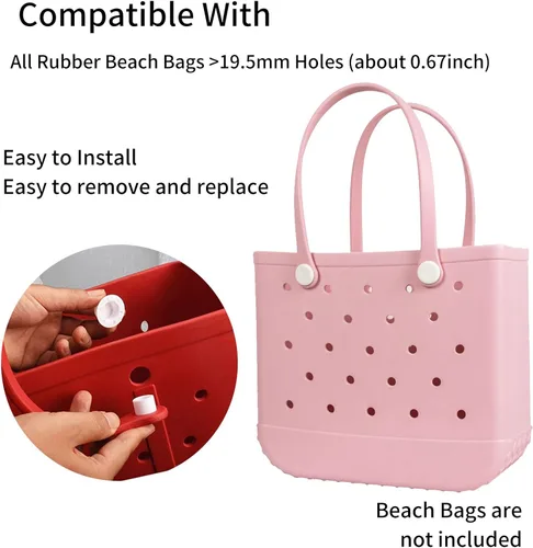 Vista 3 de Reemplazo de botones de bolsa de playa, accesorios Simply Southern para bolsa, remaches de repuesto para bolsa de playa para correa de mango