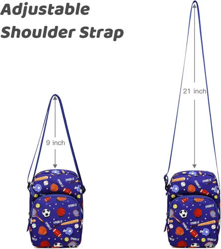 Vista 6 de Choco Mocha Bolso bandolera pequeño para niños bolsa de mensajero para viajes