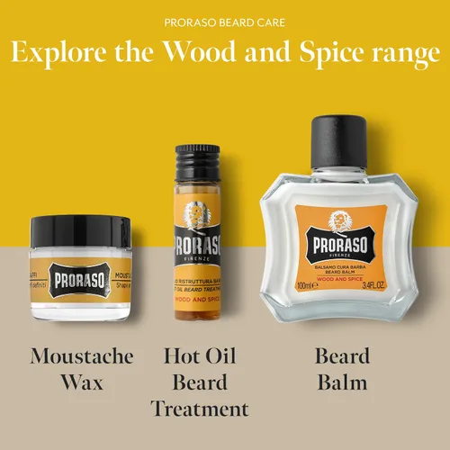 Vista 3 de Proraso Juego de tratamiento de barba de aceite caliente, 0.6 fl z (paquete de 1)