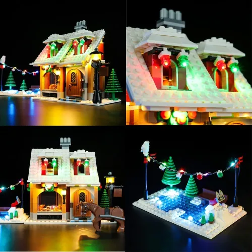 Vista 6 de Kit de luces LED compatible con Lego 10216, kit de iluminación de construcción para (Creator Holiday Bakery). (Solo kit de luz Led) (versión clásica)
