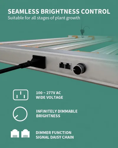 Vista 6 de Luz de crecimiento, luces LED modulares de 720 W para plantas de interior, espectro completo, semillas, semilleros, vegetales, escalables