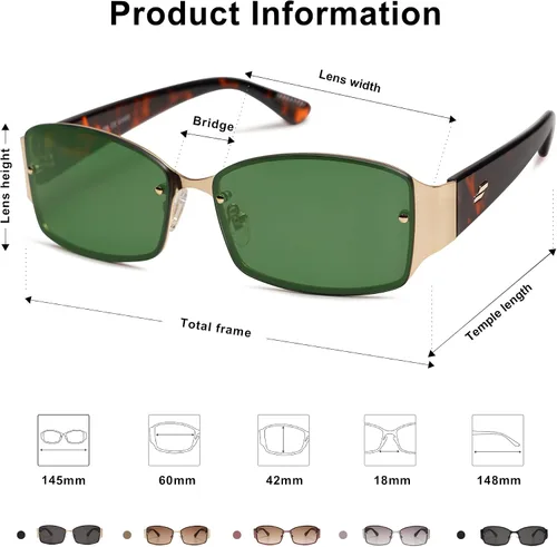 Vista 5 de SOJOS Gafas de sol de moda para mujer y hombre