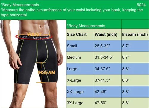 Vista 3 de NELEUS Paquete de 3 pantalones cortos de compresión para hombre