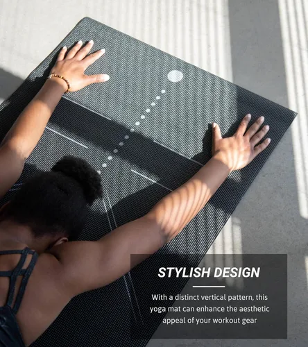 Vista 7 de Alfombrilla antideslizante para ejercicio y fitness, respetuosa con el medio ambiente, antidesgarros, de 0.18 a 0.18 pulgadas de grosor para yoga