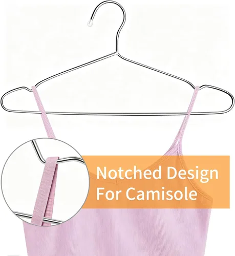 Vista 7 de TIMMY Wire perchas Pack 30 acero inoxidable fuerte metálica perchas ropa 16,5 pulgadas