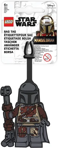 Vista 8 de Lego Star Wars Etiqueta de silicona para equipaje, The Mandalorian (52922) superficie escribible en la parte posterior para identificación