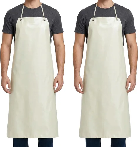 Vista 9 de Xpose Safety Heavy Duty Vinyl Waterproof Aprons, White - For Home, Industrial and Commercial Use - Chemical Resistant