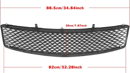 Vista 4 de Rejilla frontal de malla para Infiniti G35 G37 2007-2009 Sedan negro brillante