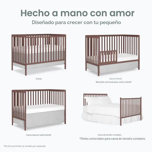 Vista 4 de Dream On Me Synergy Cuna convertible 5 en 1 de tamaño matrimonial