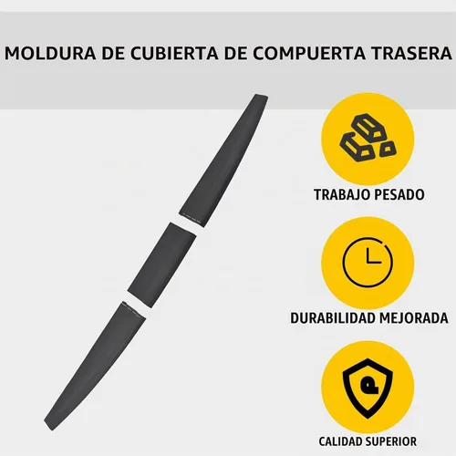Vista 3 de Tapa de moldeo para alerón de puerta trasera Compatible con Ram 1500 2500 3500 Classic 2009-2019 Protector superior Reemplazo para CH1909100