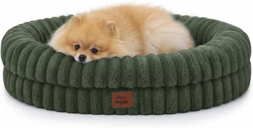 Vista 15 de Cama ortopédica para perro, funda lavable, sofá de piel Gris oscuro