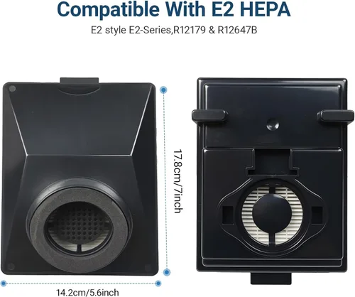 Vista 6 de EZ SPARES Compatible con filtros estilo HEPA Rainbow E2 para la serie E2, parte R12179 y R12647B, lavable y reutilizable (paquete de 2)